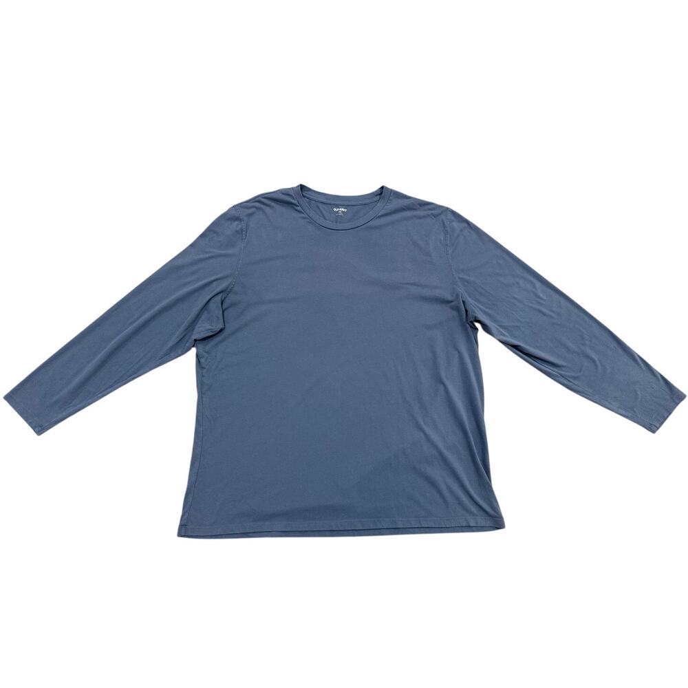 Old Navy Soft-Washed Men's long Sleeve T-Shirt Heather Blue 3XL